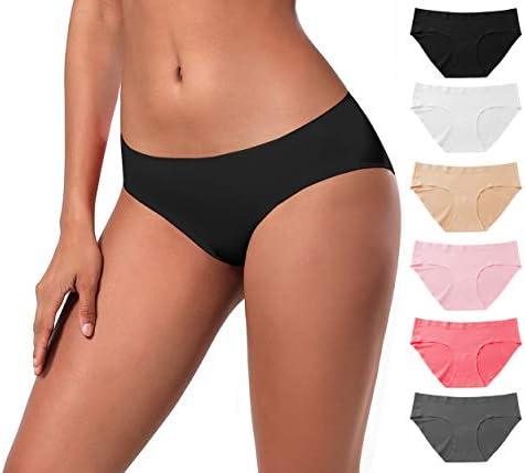 BUBBLELIME S Sexy Bikini Panties Women’s Low Rise String Soft Breathable Underwear Bonded No Show (6 Pack&3 Pack&1 Pack)