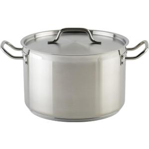 Winco Heavy-Duty Stainless Steel Stock Pot with Cover, 12 Quart