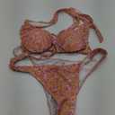 SOLY HUX Women's 2 Piece Bikini Sets Boho Floral Print Underwire Swimsuit Tie Front Cut Out Bathing Suit XL