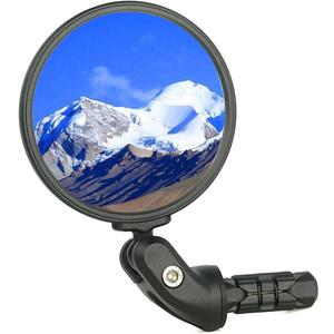 Bike Mirrors,Bike Bar End Mirror, HD Glass Convex Lens Bicycle Rearview Mirror, Safe Cycling Rearview Mirror, Easy to Install (3" for Flat or Drop Bar Bike 1PC)