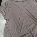 Womens Oversized Tshirts Shirts Summer Tops 2024 Fashion Short Sleeve V Neck Outfits Plus Size Clothes (XX-Large, Coffee)