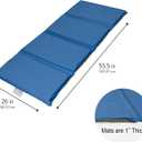 Children's Factory Nap Mats, 1 inch Thick Toddler Sleeping Mats for Preschools and Daycares, Comfortable and Soft 4 Section Folding Nap Pad