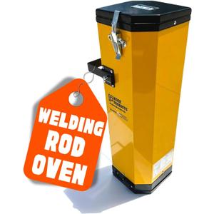 22 Lb Portable Welding Rod Oven | 110V - 300 Watt - Max Temp 300F - 18 Inch Rods Fit - Lid Locks Shut - Holds 22 Pounds | Best Used For Low Hydrogen and Stainless Welding Rods.