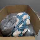 LE SURE Donut Cat Beds for Indoor Cats - Small Round Dog Bed for Calming Pets as Gift with Washable Cover, Cute Modern Puppy Beds with Jacquard Shaggy Plush & Anti Slip Bottom, 20 Inch, Blue (Cozy Clouds Blue)