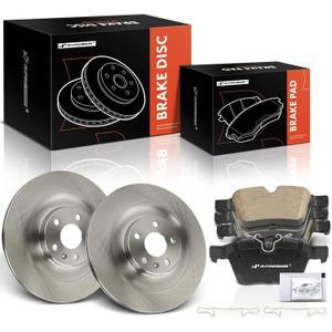 A-Premium 13.39 inch (340 mm) Rear Vented Disc Brake Rotors + Ceramic Pads Kit Compatible with Select Volvo Models - XC90 2016 2017 2018 2019, 6-PC Set A-Premium 13.39 inch (340 mm) Rear Vented Disc Brake Rotors + Ceramic Pads Kit Compatible with Select Volvo Models - XC90 2016 2017 2018 2019, 6-PC Set