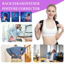 Posture Corrector for Men, Adjustable Back Support Brace, Comfortable Shoulder Brace, Breathable Posture Corrector for Women, Shoulder, Spine and Neck Pain Relief (Noir Black, M) 13.441*11.568inch