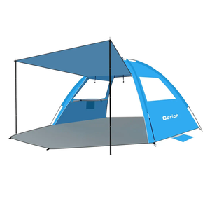 Gorich Beach Tent with Canopy - Easy Setup 3-4/5-6/7-8 Person Portable Sun Shelter, UPF 50+ UV Protection Sun Shade, Lightweight & Compact Beach Cabana for Family Travel