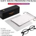 AIEYEZO Small Oval Blue Light Glasses for Women Fashion Retro TR90 Oval Frames Computer Screen Glasses (Black)