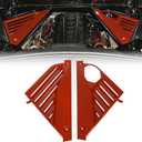 Red Engine Bay Cover,Engine Shroud Trim Panel fit for Chevy Chevrolet Corvette C8 Stingray Z06 Coupe 2020-2023,Back Engine Compartment Cover Set,Left Right Vent Cover,2PCS