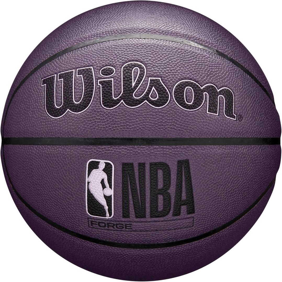 WILSON NBA Forge Indoor/Outdoor Basketball - Purple, Size 7-29.5"