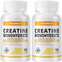 ElevateLife Creatine Monohydrate 2500mg,90 Capsules - Gluten Free, Non-GMO 1 Pack (BBD: 07/2026)