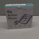 Lazmin112 Landline Telephone, Big Button Telephone Replaceable Pictures Plug and Play Corded Phone with One Touch Dial Function for Seniors