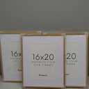 Fun Memories 16x20 Picture Frames Set of 3, Solid Oak Wood Picture Frame 16 by 20, 16x20 Frame with Mat for 11x14, 16 x 20 Frame with Tempered Glass, 16"x20" Poster Frame