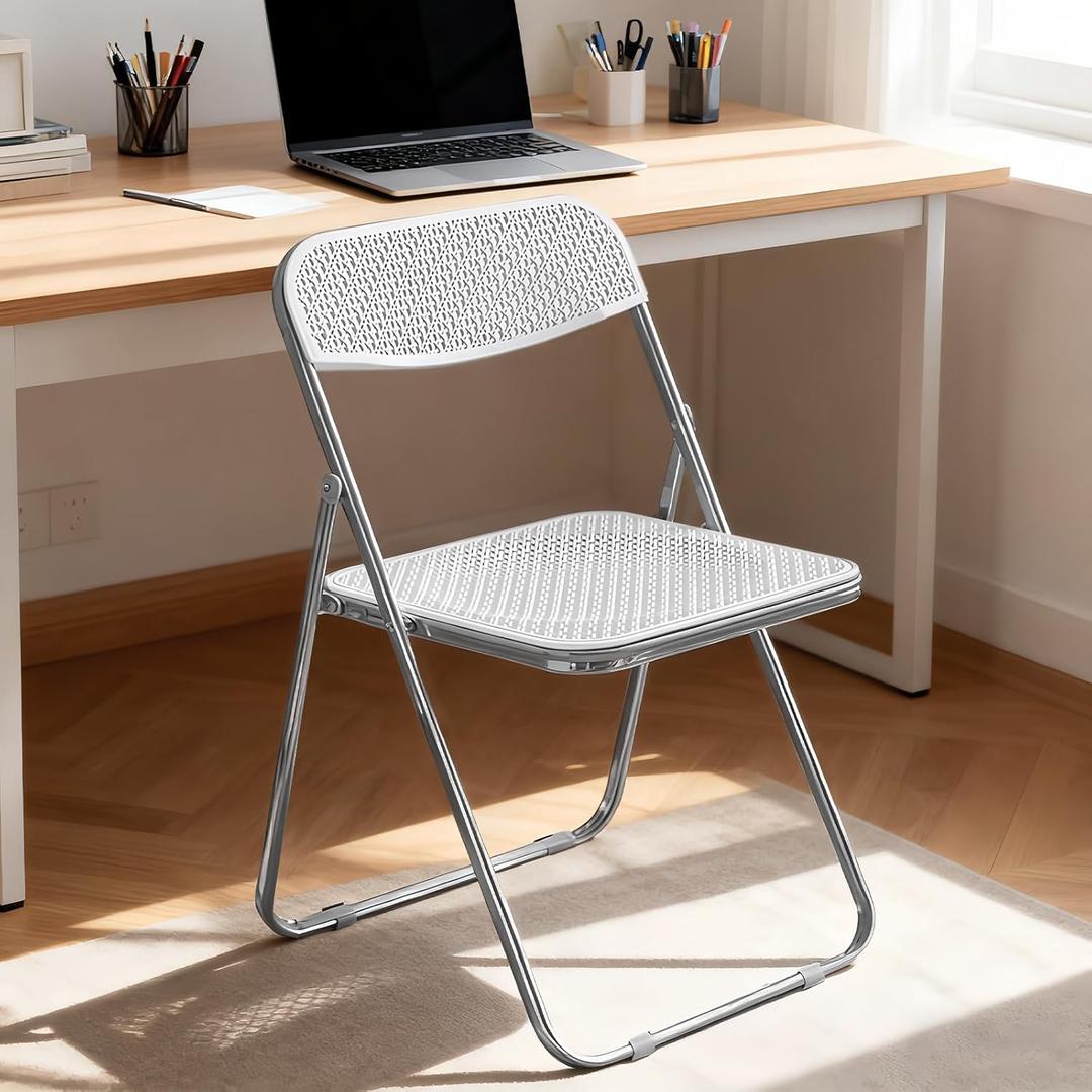 1 Pack Folding Chair Foldable Portable Plastic Chair,Outdoor Indoor Portable Party Chairs,Stackable Commercial Seats with Steel