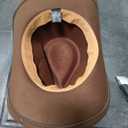 Cowboy Hat for Men Women Classic Roll Up Fedora Hat with Buckle Belt