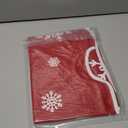 MACTING Christmas Burlap Tree Skirt, 30 Inch Red Countryside Tree Skirt with White Snowflake Printed, Small Rustic Tree Mat for Home Party Holiday Winter Indoor Xmas Decorations