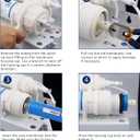 Membrane Solutions 100 GPD RO Membrane, Reverse Osmosis Membrane with Membrane Housing, Replacement for Under Sink Home Drinking RO Water Filter System, Wrench,1/4" Quick-Connect Fittings,Check Valve