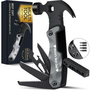 Dad Gifts for Fathers Day from Daughter Son Wife - Multitool Hammer Gifts for Men Camping Accessories 13 In 1 Survival Multi Tools Hammer Cool Gadgets for Men Adults Husband Grandpa Women Birthday