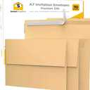 110 5x7 Kraft Brown Invitation Envelopes - for 5x7 Cards - A7 - (5  x 7  inches) - Perfect for Weddings, Graduation, Baby Shower - 120 GSM - Peel, Press & Self Seal - Square Flap (110 - Single Pack)