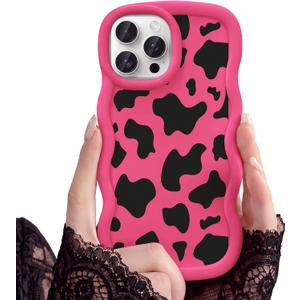 for iPhone 13 Pro Phone Case, Curly Wavy Frame with Cute Pattern