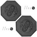 Vinyl Siding Mounting Blocks,Outdoor Light Octagon Siding Mount Block with Built-in Electrical Box Siding Mounting Plate for 1/2 inch Lap Double and 4 inch Siding (2, Black, 1/2 inch Lap Siding)