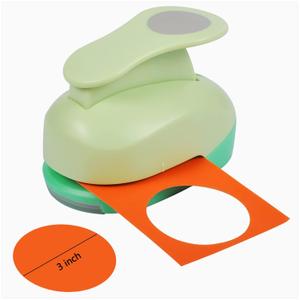 UCEC Paper Punch, 3 Inch XL Size Circle Punch Large Hole Puncher Paper Circles Craft Puncher Handmade Paper Punches for Crafting Scrapbooking Cards Arts Fun Projects Back to School Supplies, Green
