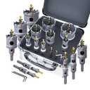 GSTK Upgrade Heavy Duty Carbide TCT Carbide Hole Saw Kit 10Pcs for Hard Metal, with 2*Extra Titanium Plated Pilot Center Drill and 2*L-Wrench (8pcs)
