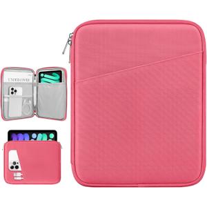 Dadanism 8-9 Inch Tablet Sleeve Bag Carrying Case for iPad mini 7th/6th 8.3", iPad mini 7.9", Galaxy Tab A7 Lite/A9 8.7", Remarkable Paper Pro Move 7.3" 2025, Tab M8 8", Tab M9 9", Watermelon Pink