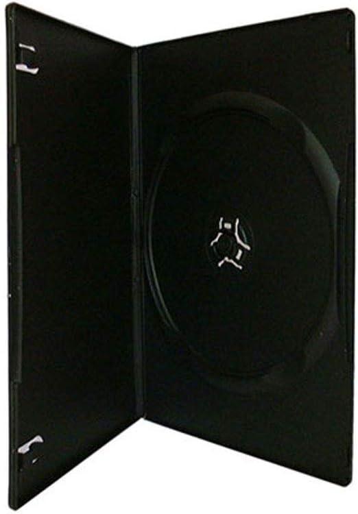 Maxtek 7mm Slim Black Single CD/DVD Case, 100 Pieces Pack