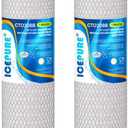 ICEPURE 1 Micron 20" x 4.5" Whole House CTO Coconut Shell Activated Carbon Water Filter Cartridge Replacement for FC25B, EPM-20BB, CB-BB-20, DB20P, EP-20BB, CTO-F20B-5, F3WGB32BM, 155783-43, 2 Pack
