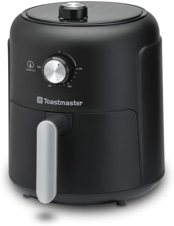 Toastmaster 2.6 Quart Air Fryer - Instant Air Fryer with 2.46 Liter Capacity - Kitchen Appliance for Healthy Cooking - Compact Appliance with Slide-Out Basket - Oil-Free Kitchen Gadget