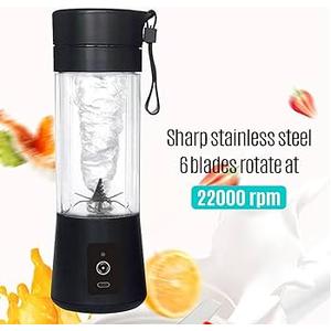 Portable Blender for Shakes and Smoothies, Personal Blender USB Rechargeable Small Smoothie Blender (Black)