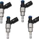06F906036A Fuel Injectors 4pcs Compatible with A3 A4 S3 2.0L I4 TT 2.0L I4 Quattro 2.0L I4 Turbo, for Jett-a Passa Golf GTI 2.0L I4 Direct Fuel Injector Replacement OE Number 0261500020