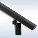 7FT Matte Black Handrails Kit for Indoor Outdoor Stairs，Modern Aluminum Handrail Set,2" X1" Grab bar,Adjustable 304 Stainless Steel Brackets Included，Rust Free