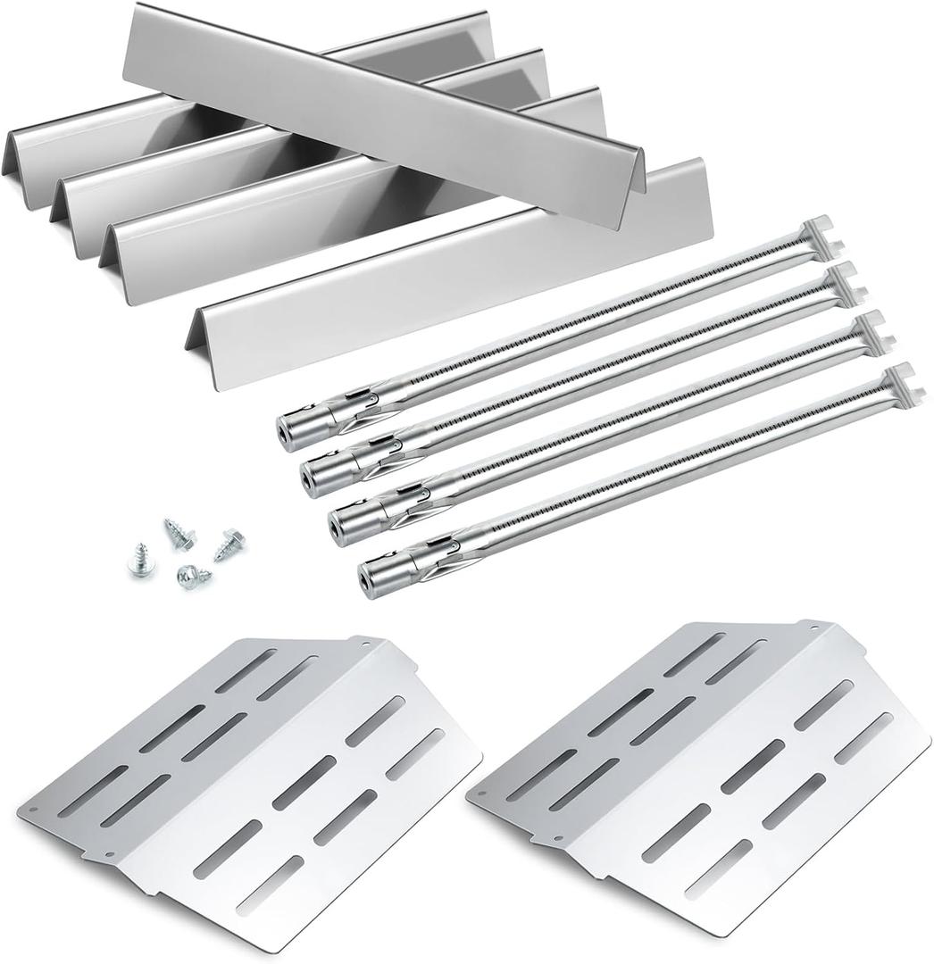 Genesis E-330 Grill Replacement Parts 4 Burners for Weber Genesis S-330 E-310 EP-330 Grill Part 7621 Flavorizer Bars 65505 Heat Deflector 62752 Genesis 330 Sear Burner Tube Front Control 300 Series