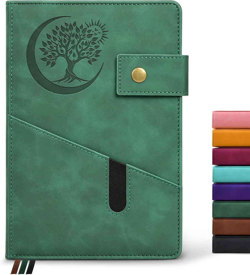 Lined Journal Notebook for Men, A5 Leather Journals for Writing Women, Hardcover Notebooks for Work,School,Note Taking,Travel,Business,Personal daily Diary,200 Page College Ruled
(5.9" x 8.4")