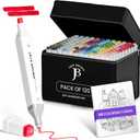 JACK BROWN 120 Colors Alcohol Markers Set with Fine & Chisel Dual Tip - Professional Art Markers for Adults & Kids, Perfect for Drawing, Sketching, Coloring & Animation - Includes Durable Marker Case