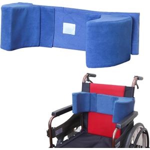Wheelchair Lateral Support Cushion, Wheelchair Back Support Cushion for Positioning, Lateral Foam Wedge Cushion for The Elderly (Blue)(Waist Rest)