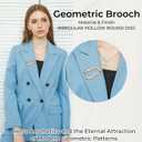 2Pcs Geometric Brooch Pin Round Spiral Irregular Lapel Pins Minimalist Gold Large Vintage Brooch Suit Accessories for Women Men Dress Shirt Wedding Party Jewelry