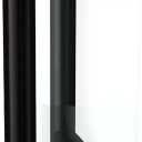 12" Round Offset Barn Door Handle Double Sided Stainless Steel, French Push Pull Door Handle Matte Black, Long Sliding Home Handle