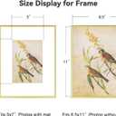 8.5x11 Picture Frame, Matte Gold Thin Aluminum Metal Photo Frame with HD Glass, Fits 5x7 with Mat or 8.5 x 11 without Mat, for Tabletop and Wall Mounting