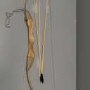 Youth Wooden Bow and Arrow Set, 40 Inch Handmade Wooden Bow and Arrow Cosplay Costume Prop Archery Set Games Toys, 1 Bows 1 Quivers and 3 Feather Arrows, Gifts for Kids Youth Boys and Girl