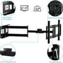 HCMOUNTING 43 Long Arm TV Wall Mount for Most 42-80 Inch TVs, Extra Long Extension Full Motion Articulating Dual Arms TV Bracket with Tilt, Swivel, Holds up to 110 lbs, Max VESA 600x400mm