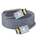 HDMI Cable 4K 60 ft with Signal Booster, High Speed HDMI Cord Braided | Ultra HD, 1080p, ARC, 3D, HDCP 2.2 | for Xbox, PS5, TV, Laptop, Monitor
