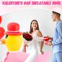 Hungdao 1 PC 4 ft Valentines Day Inflatable Duck Blow up Pool Float Large Giant Rubber Ducks with Formal Dress for Valentines Party Indoor Outdoor Wedding Decorations Air Pump Not Included
