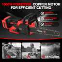 Brushless Electric Chainsaw 12" Cordless Tool Only for Milwaukee M18 18V Battery with Auto Oiler & Security Lock, for Tree Saw Trimming and Branch Wood Cutting (Tool Only)