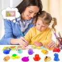 28 Packs Valentine Mochi Squishy Toys with Cards Animal Squishies for Kids Valentines Day Gift Exchange Boys and Girls Classroom Prizes Valentine Party Favors Supplies