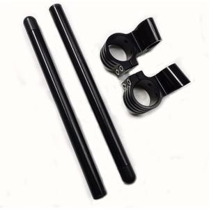 43mm Clip on Handlebars 1" Riser fit 43mm Fork Tube 7/8" Motorcycle bars, 43 mm Clip ons Handlebar CNC Black