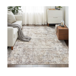 Area Rugs for Living Room: 5x7 Washable Neutral Abstract Rug for Bedroom Large Soft Modern Dining Room Rugs Indoor Floor Low Pile Carpet for Home Office Nursery - Brown Grey