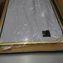 Gold Wall Mounted Bathroom Mirror - 36 x 24 Inch Round Cruved Top Right Angle Bottom Wall Mirror, Aluminum Metal Framed, Decor for Living Room, Bedroom, Fireplace, Mantle, Entryway